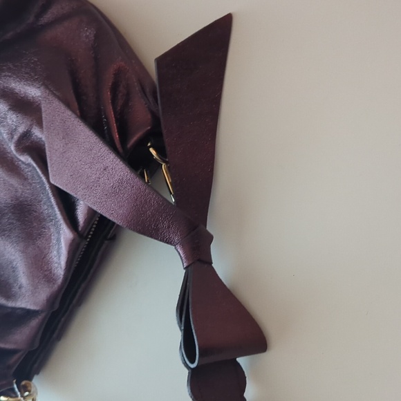 NWT ANDREA CARDONE ITALIA LEATHER BRONZE CROSSBODY CONVERTIBLE BAG - Picture 5 of 9